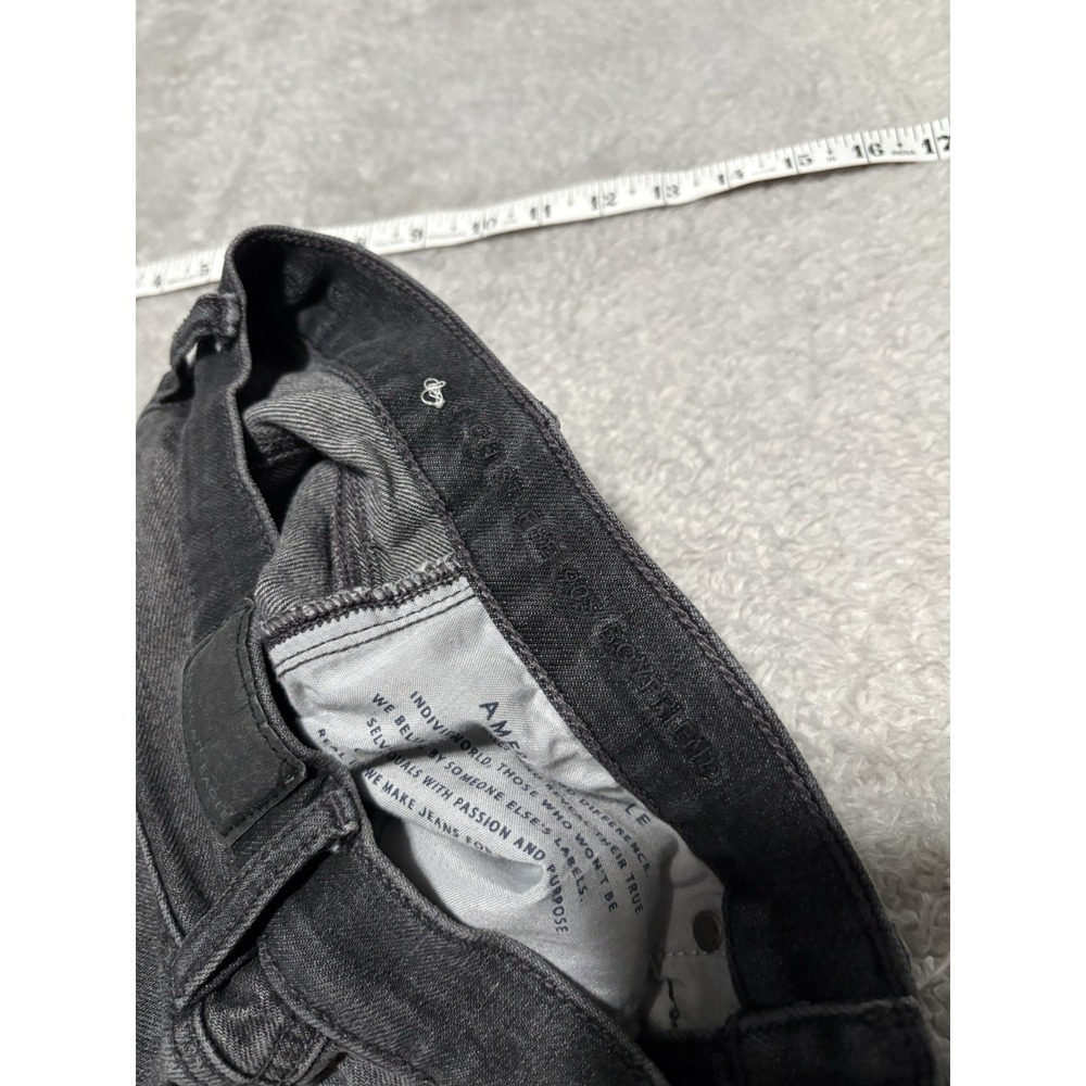 American Eagle 90s Boyfriend Jeans Womens Distressed Highest Rise Gray Denim 0 - Picture 7 of 9